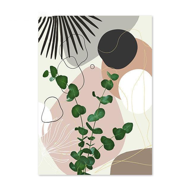 Tropical Plant Leaf Wall Art Canvas Painting - Modern Home Decor - Pacisia
