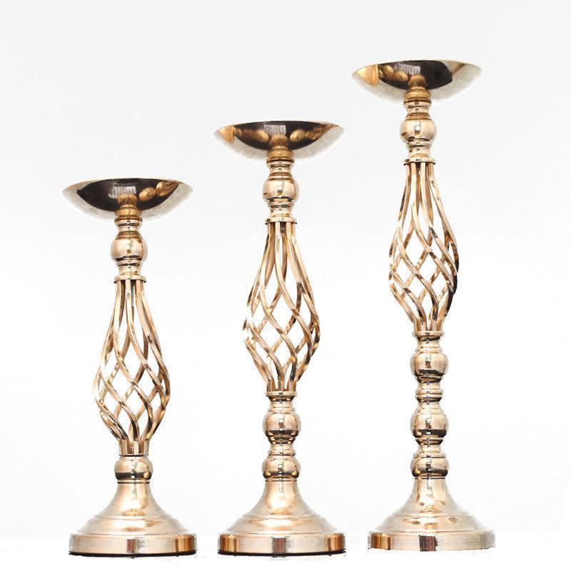 Twist candle holder ornaments wrought iron vase - Pacisia