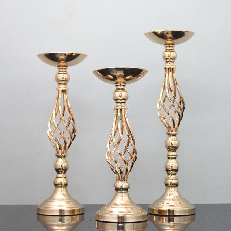 Twist candle holder ornaments wrought iron vase - Pacisia