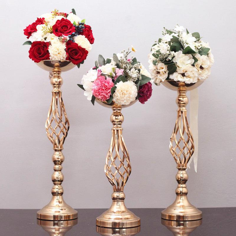 Twist candle holder ornaments wrought iron vase - Pacisia