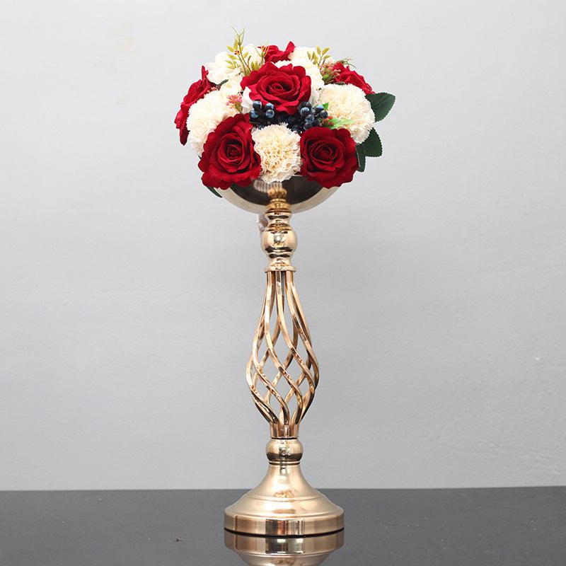 Twist candle holder ornaments wrought iron vase - Pacisia