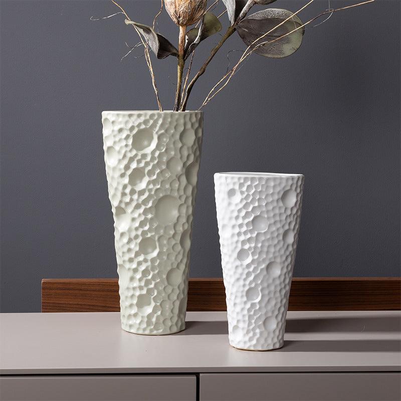 Ultra-thin Eggshell Ceramic Decoration Design White Vase - Pacisia
