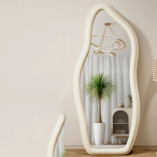 Unbreakable Wall Mirror Irregular Bedroom Salon Compact Mirror Asymmetric Aesthetic Espejo De Cuerpo Completo Home Decoration - Pacisia