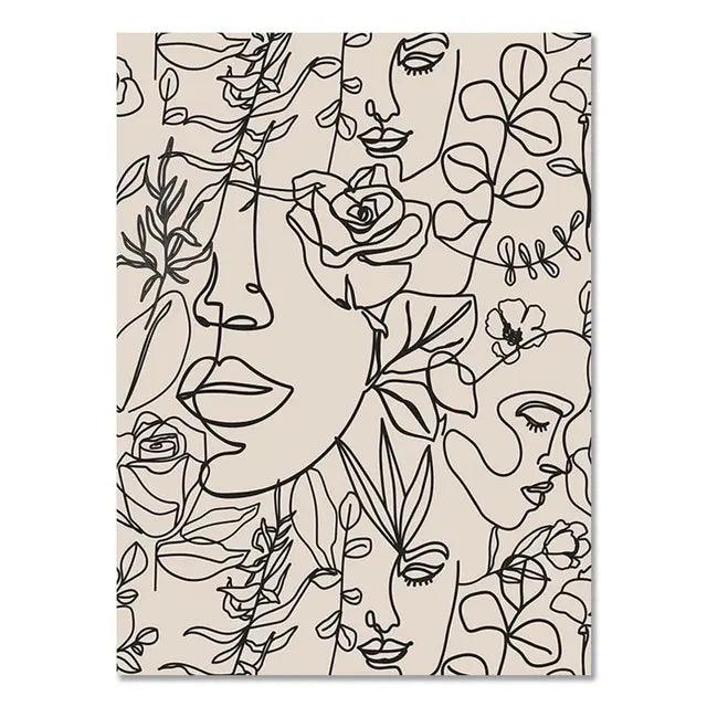 Abstract Bohemian Wall Art Poster Boho Canvas Paintings on The Wall Picture for Living Room Interior Painting Room Decoration - Pacisia