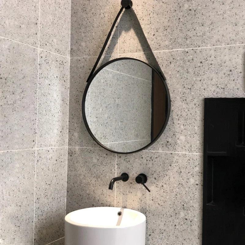 Vanity Round Mirrors Unbreakable Salon Makeup Nordic Mirrors Haircut Glass Specchio Da Parete Home Decoration Accessories - Pacisia