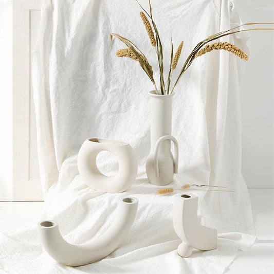 Vase Decoration Flower Arrangement Household Dried Flower Ceramic Flowerware - Pacisia