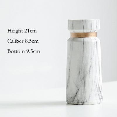 Vase Modern Minimalist Living Room Home Ceramic Flower Arrangement Ornaments - Pacisia
