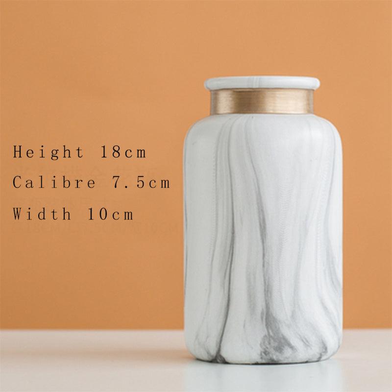 Vase Modern Minimalist Living Room Home Ceramic Flower Arrangement Ornaments - Pacisia