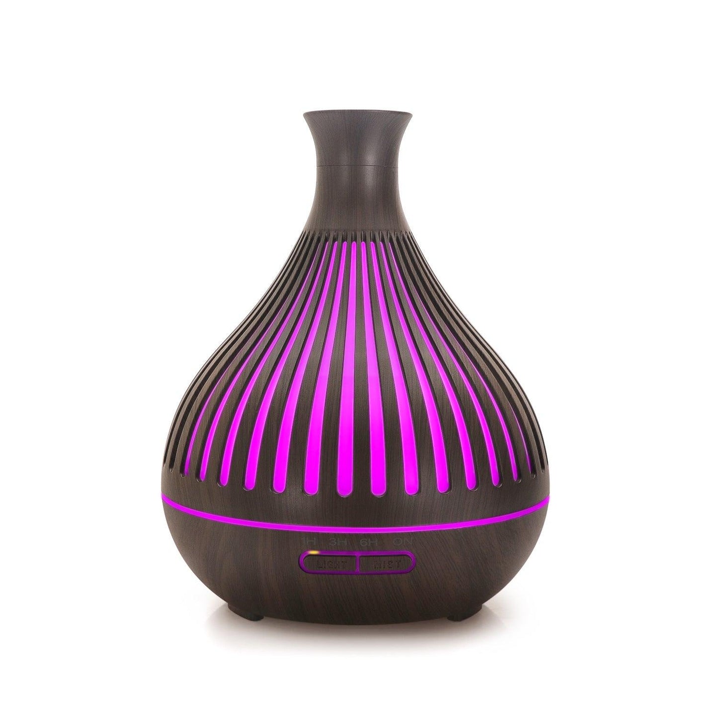 Vase Wood Grain Humidifier 400ml Vertical Silver - Pacisia