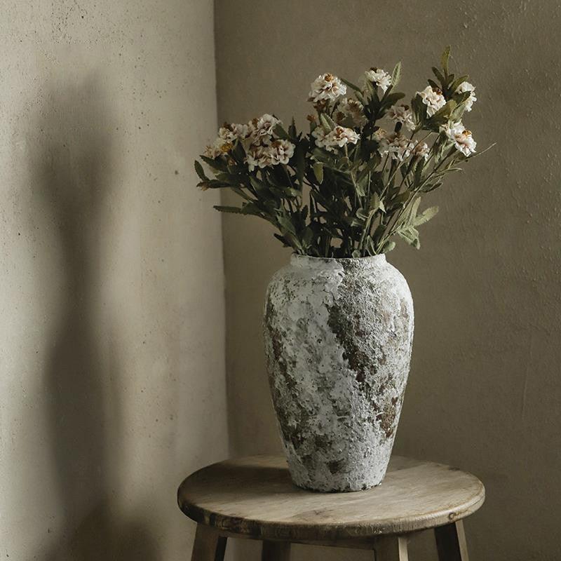 Vintage Countertop Stoneware Dried Flower Vase Ornament - Pacisia