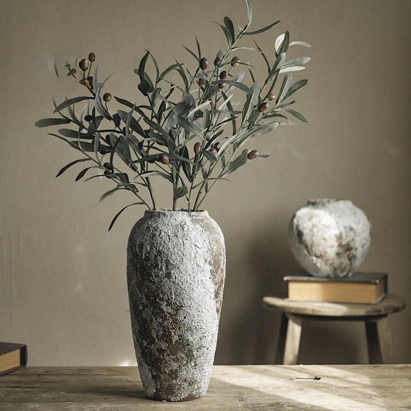 Vintage Countertop Stoneware Dried Flower Vase Ornament - Pacisia