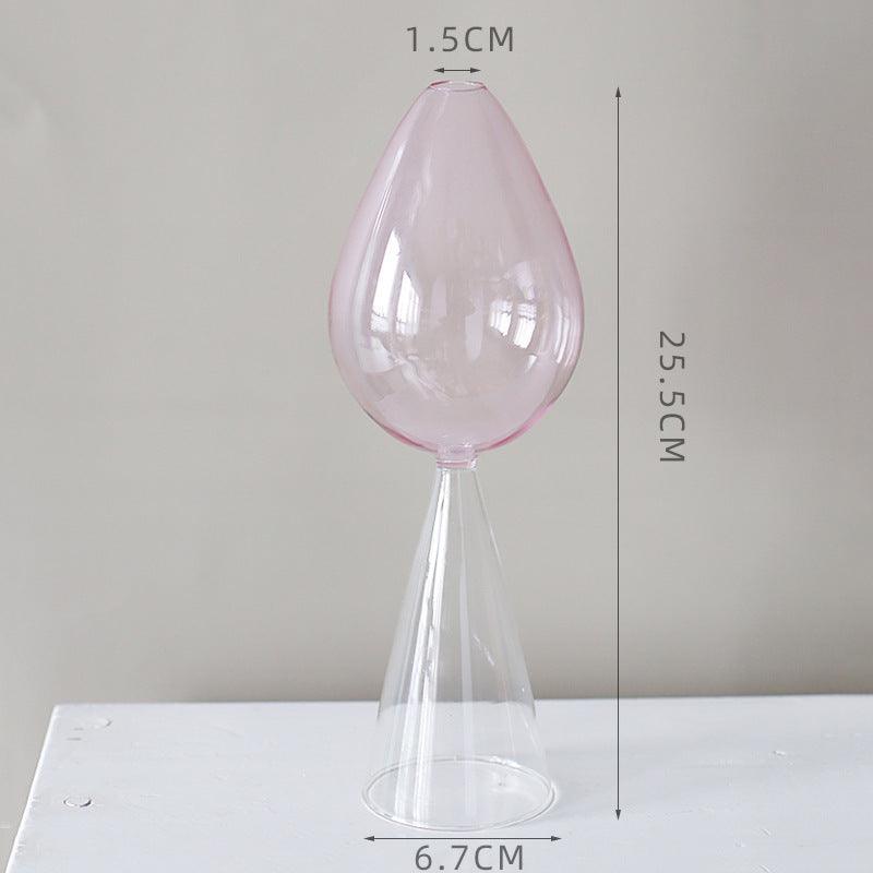 Vintage Glass Vase Minimalist Table Art Transparent Brown - Pacisia