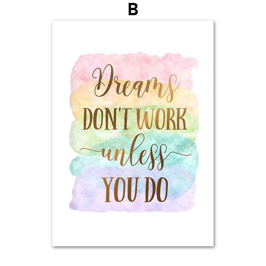 Vintage Inspirational Quote Canvas Art - Wall Painting - Pacisia