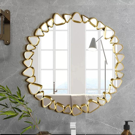 Vintage Makeup Mirror Shower Nordic Wall Creative Mirror Irregular Design Hanging Espejos Decorativos Aesthetic Room Decor - Pacisia