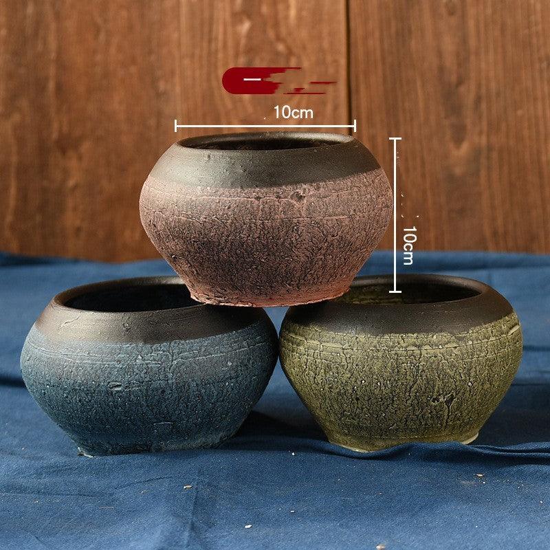 Vintage Vase Florist Earthenware Pot Tile Jar Insert Dried Flowers - Pacisia