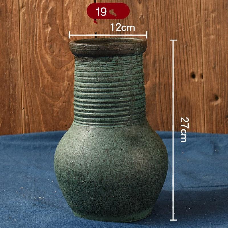 Vintage Vase Florist Earthenware Pot Tile Jar Insert Dried Flowers - Pacisia