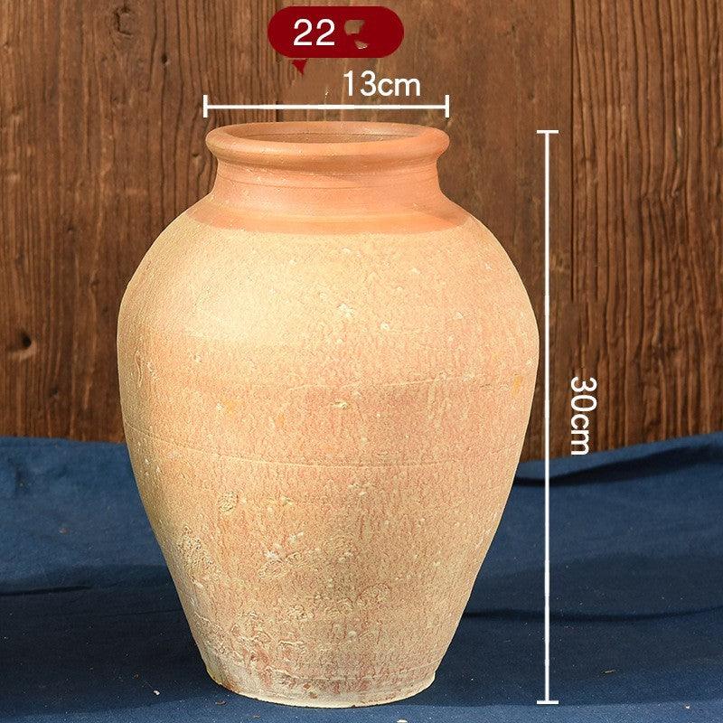 Vintage Vase Florist Earthenware Pot Tile Jar Insert Dried Flowers - Pacisia