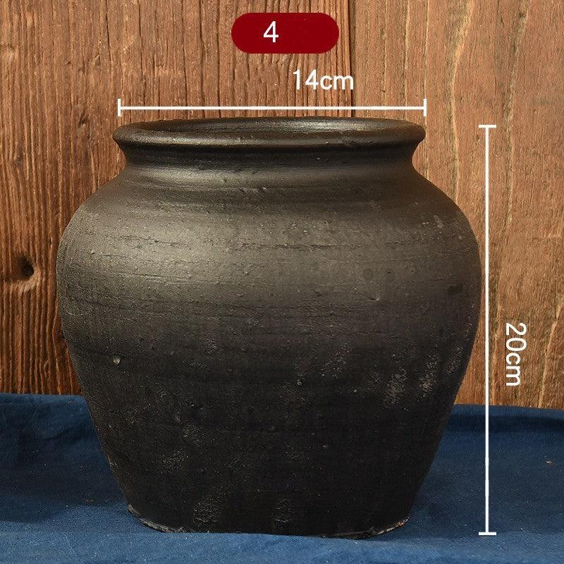 Vintage Vase Florist Earthenware Pot Tile Jar Insert Dried Flowers - Pacisia