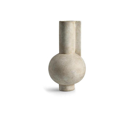 Wabi-Sabi Style Simple Abstract Ceramic Floral Art Vase - Pacisia