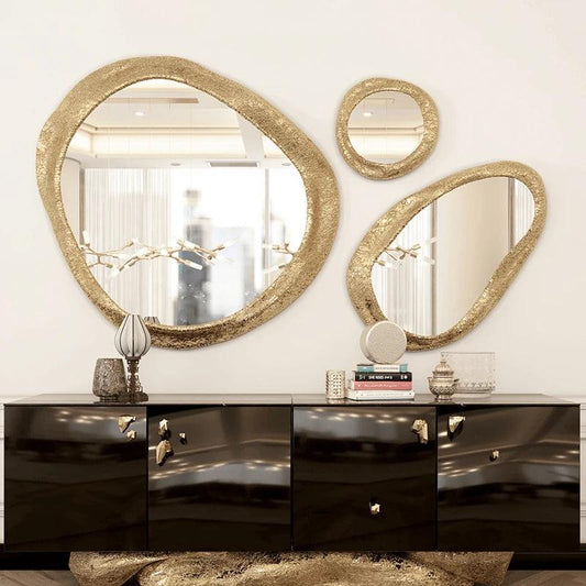 Wall Nordic Glass Irregular Mirrors Nordic Bathroom Art Luxury Modern Mirrors Crafts Girl Specchi Decorativi Home Decorating - Pacisia