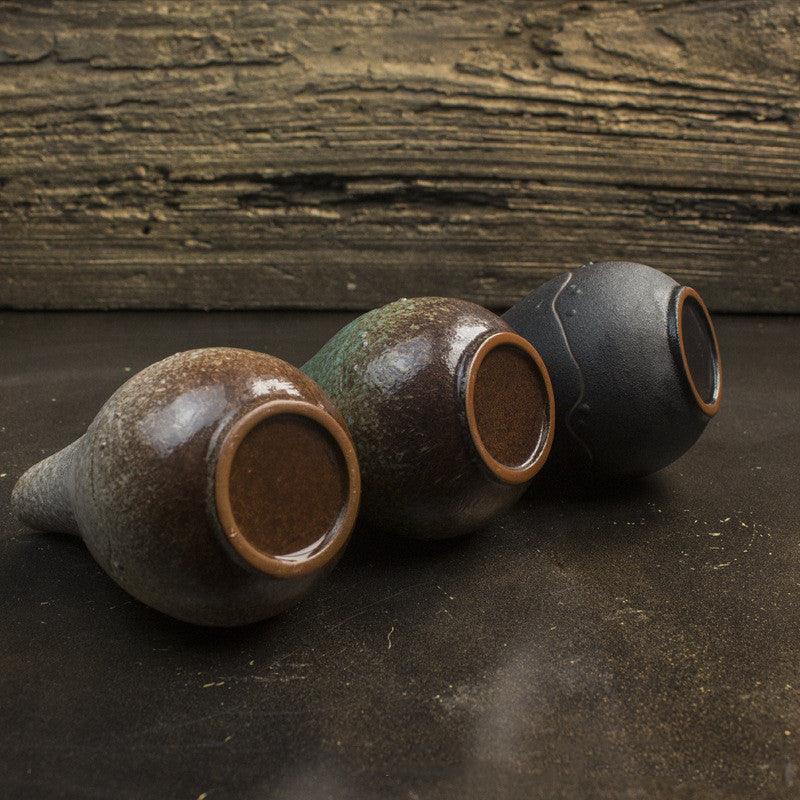 Water drop stoneware Japanese kiln color changing glaze vase - Pacisia