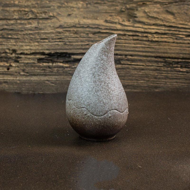 Water drop stoneware Japanese kiln color changing glaze vase - Pacisia