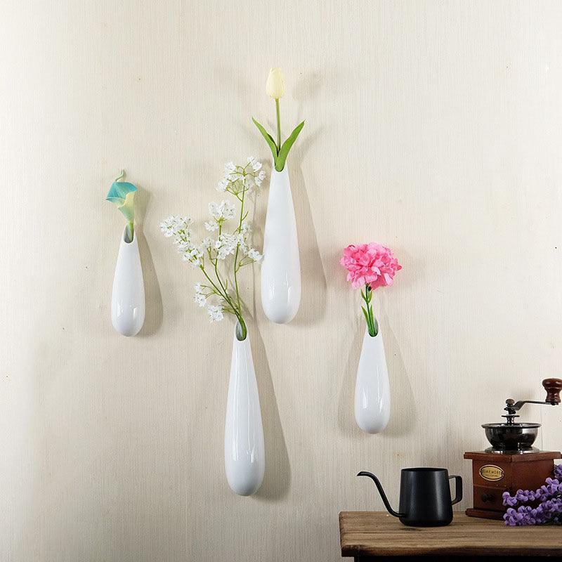Water Drop Wall Hanging Vase Wall Ceramic Crafts - Pacisia