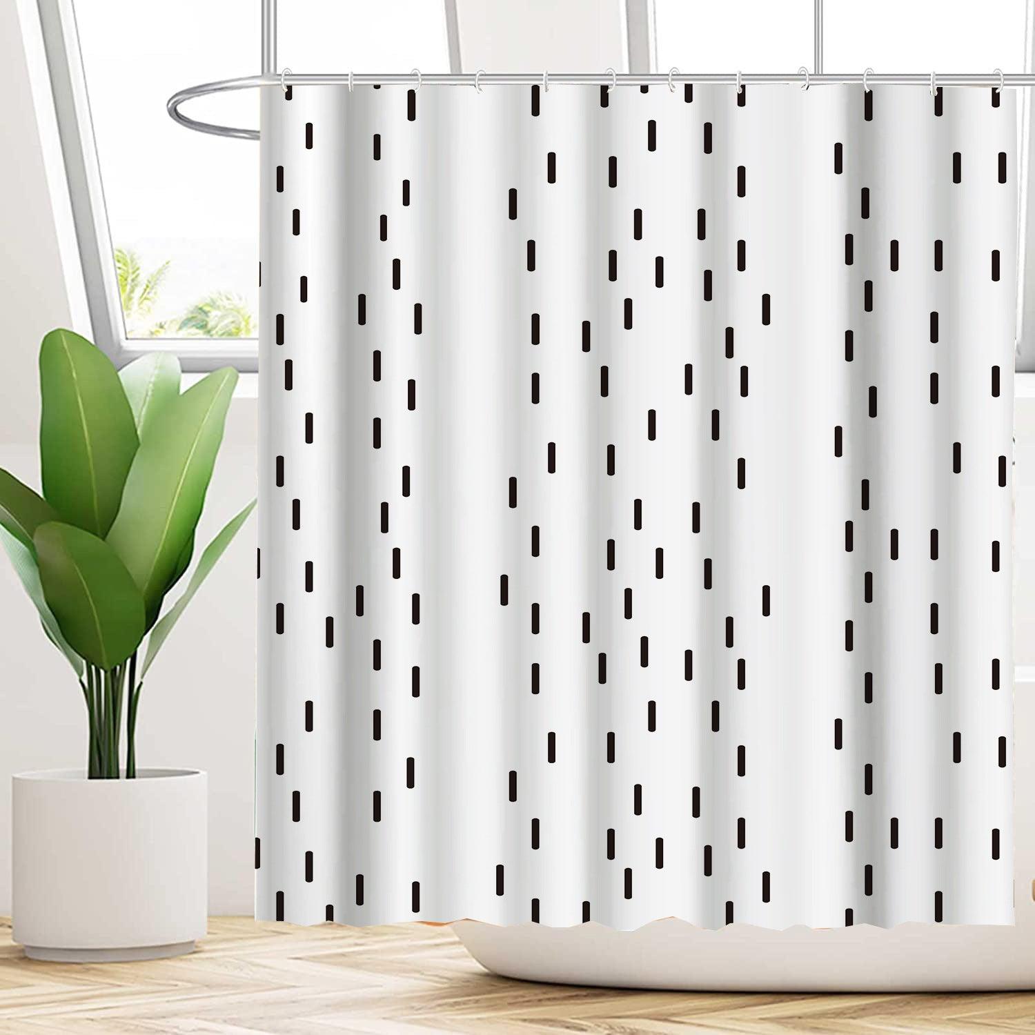 Water-proof And Mildew-proof Shower Curtain With Plant Flowers - Pacisia