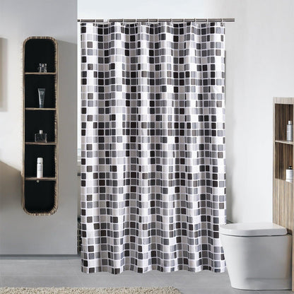 Waterproof Bathroom Polyester Fabric Mosaic Shower Curtain - Pacisia