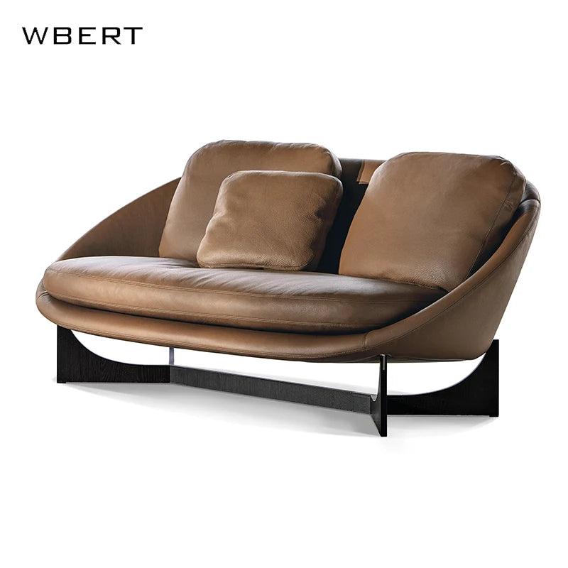 Wbert Modern Real Genuine Leather Sofa Italian Design Reclining Loveseat Luxury Sectional Couch Set For Home Living Room - Pacisia