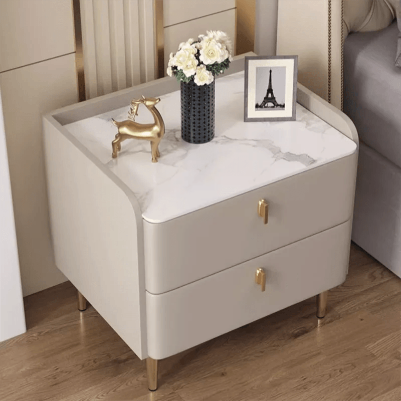 White Bedroom Night Table Nordic Minimalist Trendy Luxury Nightstands Plastic Drawer Articulos Para El Hogar Hotel Furniture - Pacisia