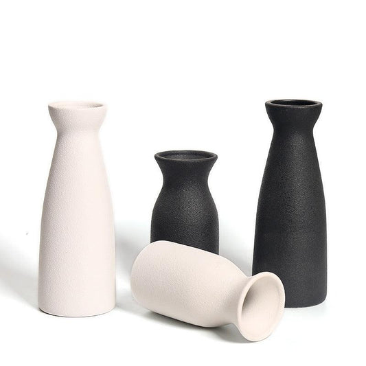 White black ceramic vase - Pacisia