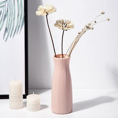 White Porcelain Vase Simple Modern Style Floor-to-ceiling Tall Vase - Pacisia