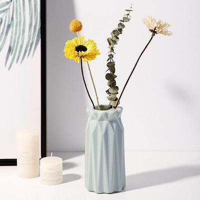 White Porcelain Vase Simple Modern Style Floor-to-ceiling Tall Vase - Pacisia