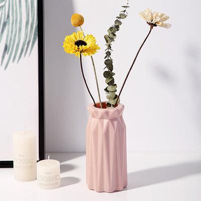 White Porcelain Vase Simple Modern Style Floor-to-ceiling Tall Vase - Pacisia