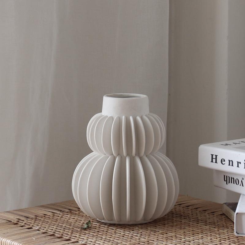 White Vase Round Belly Ins-style Home Store Decoration - Pacisia