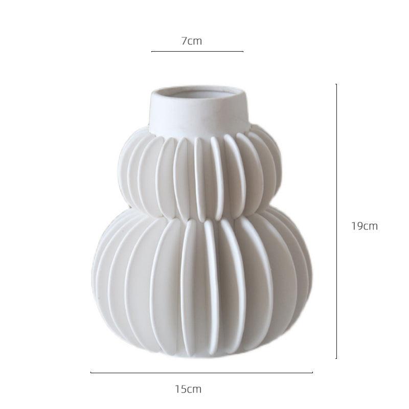White Vase Round Belly Ins-style Home Store Decoration - Pacisia