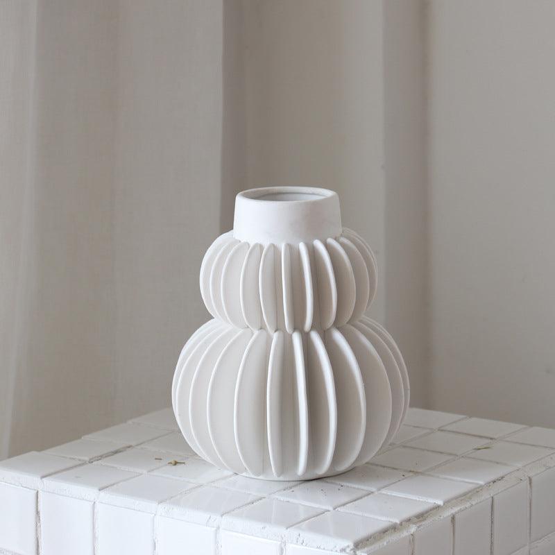 White Vase Round Belly Ins-style Home Store Decoration - Pacisia