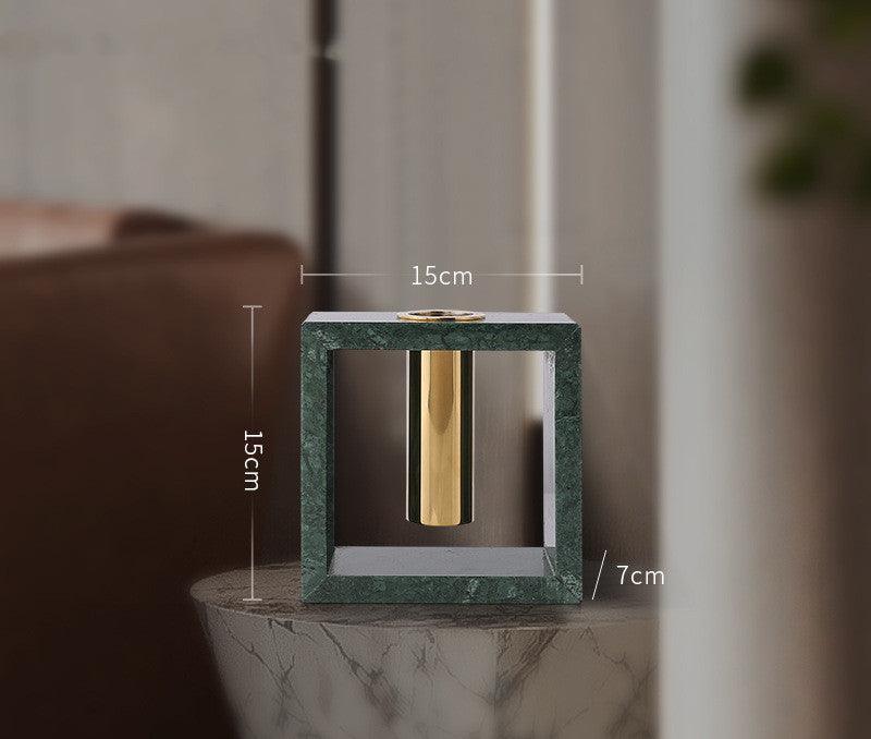 White Vase Simple Floral Living Room Flower Arrangement Decoration Light Luxury Marble - Pacisia