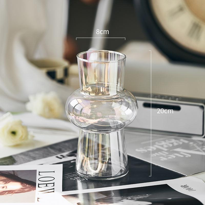 Wind Lantern Creative Glass Vase Decoration Living Room Vase Insertion - Pacisia