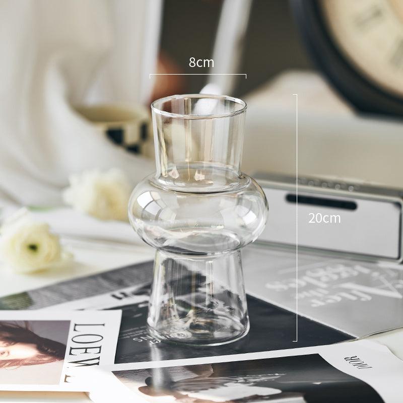 Wind Lantern Creative Glass Vase Decoration Living Room Vase Insertion - Pacisia