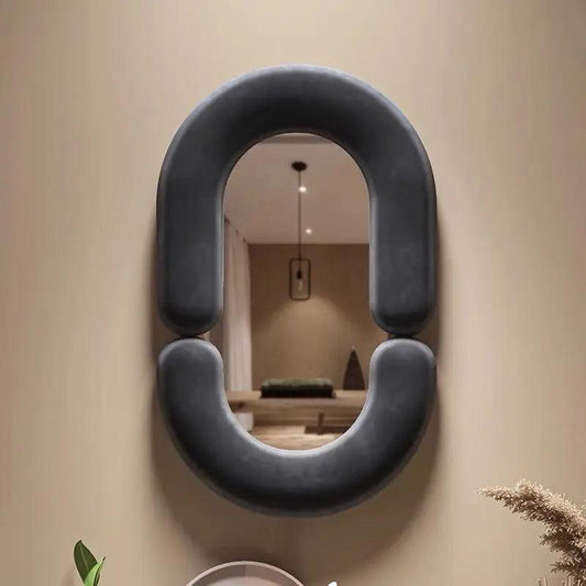 Women Makeup Mirror Oval Wall Quality Luxury Unbreakable Bedroom Bathroom Mirrors Small Design Room Decor - Pacisia