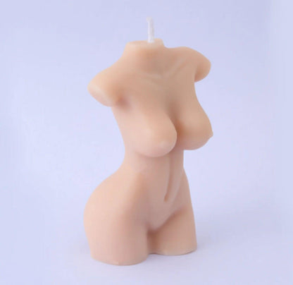 Women's Nude Body Candle - Modern Home Decor with White Freesia Scent - Pacisia