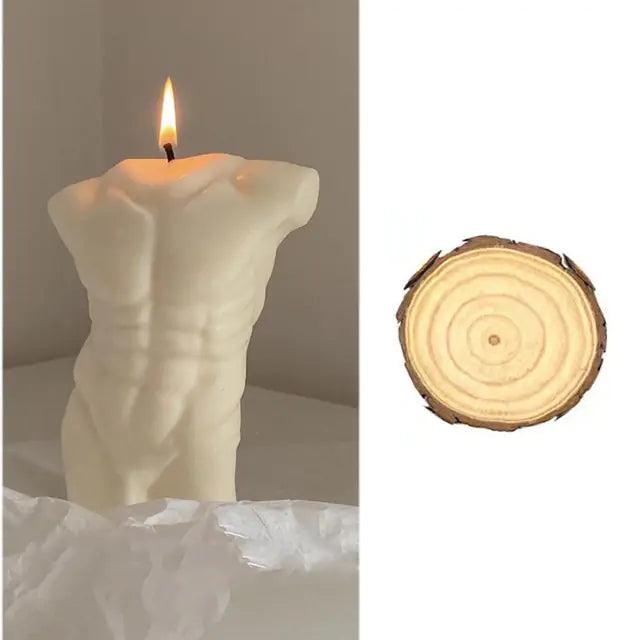 Women's Nude Body Candle - Modern Home Decor with White Freesia Scent - Pacisia