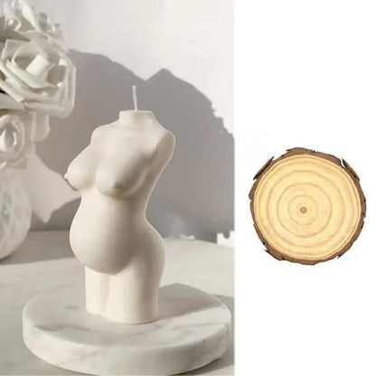 Women's Nude Body Candle - Modern Home Decor with White Freesia Scent - Pacisia