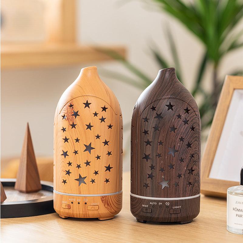 Wood Grain Humidifier Household Hollow Vase Atomizer - Pacisia