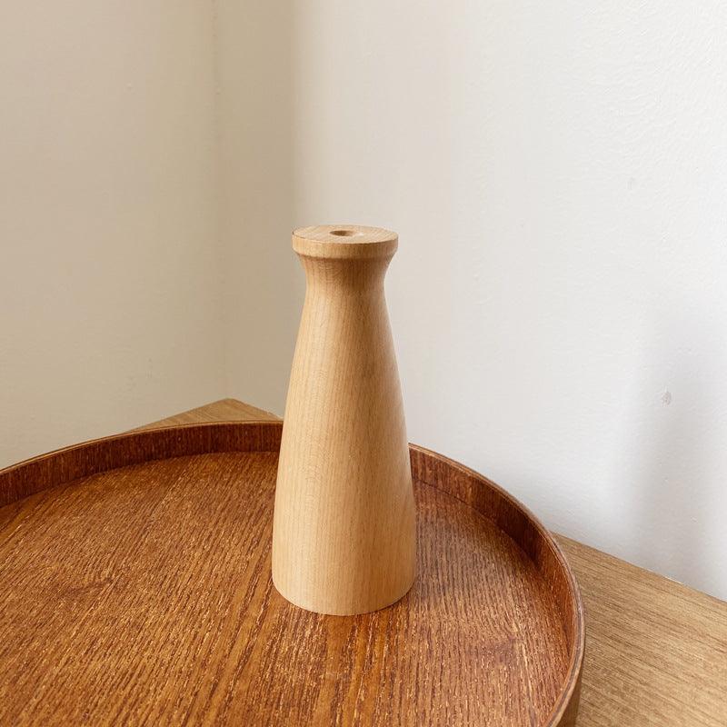 Wooden Flower Arrangement Vase Decorative Ornaments Photo Props - Pacisia