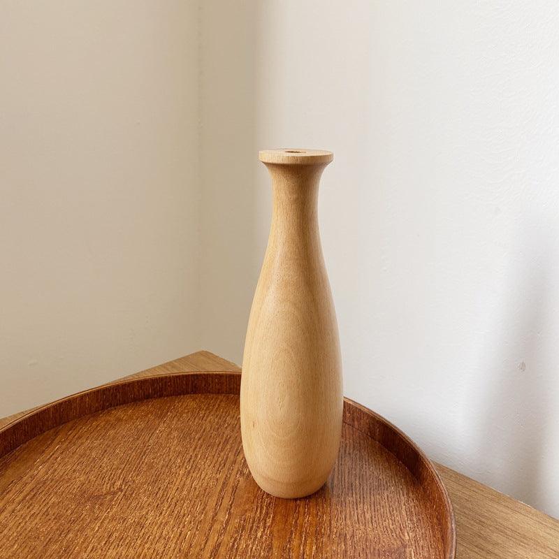 Wooden Flower Arrangement Vase Decorative Ornaments Photo Props - Pacisia