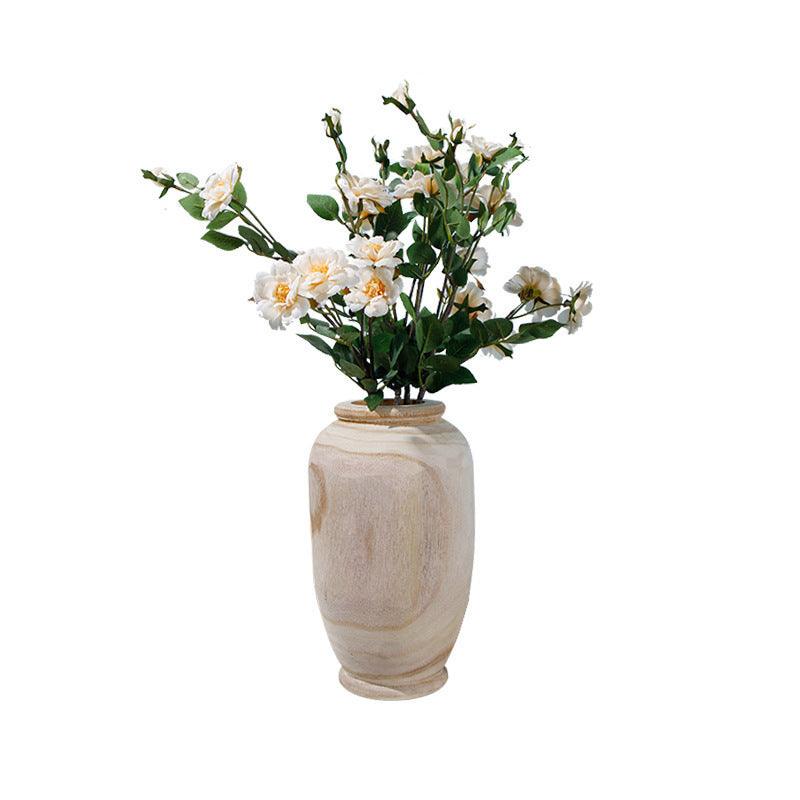 Wooden Vase Decoration Living Room Solid Wood Tableware Vase Decoration Home Decoration - Pacisia