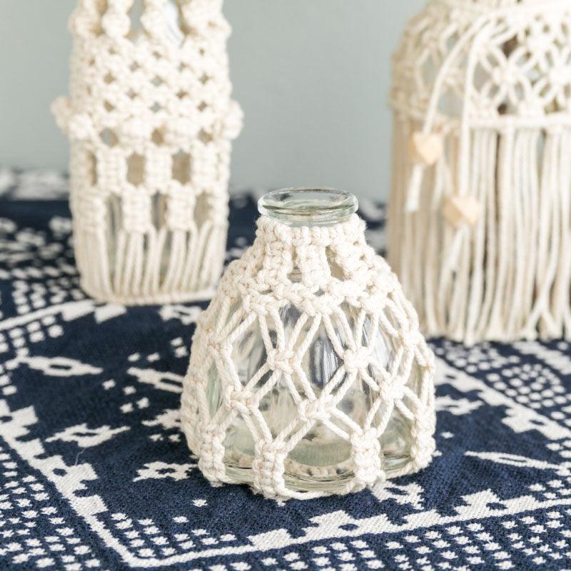 Woven glass jewelry vase creative dried flower ornaments - Pacisia